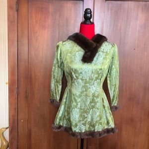 Vintage 60s Style Holiday Snow Princess Tunic M